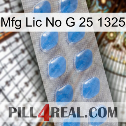 Mfg Lic No G 25 1325 22